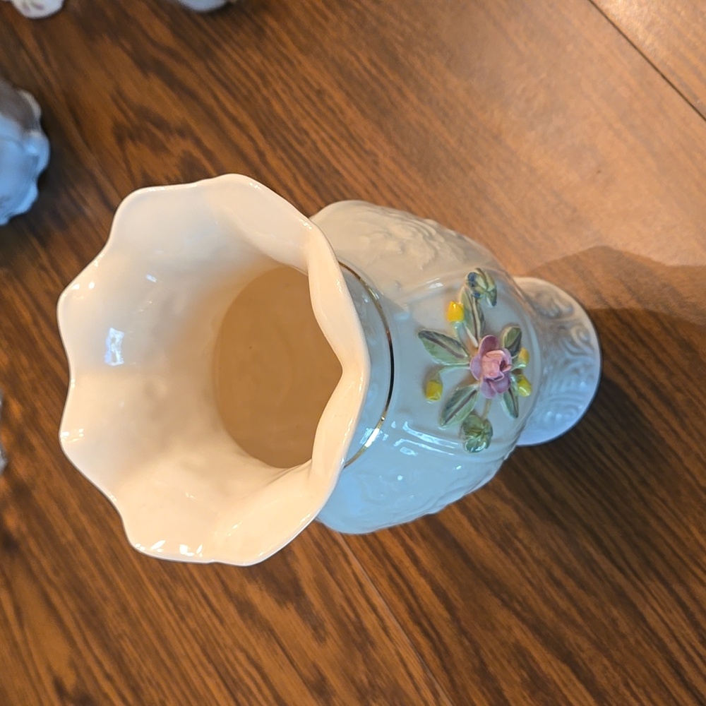 Belleek Romantic Rose Vase